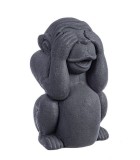 Outdoor Decorative Monkey - Not See - Grey - 22x19x35.5cm