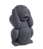 Outdoor Decorative Monkey  - Not Hear - Grey - 22x19x35.5cm