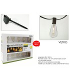 LED Lights String with Bulbs - SOLAR 10LED