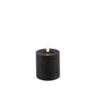 Battery Candle Pillar LED -  Lyon - Black - 7x7,5xH8cm