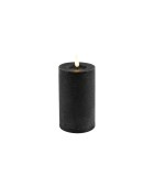 Battery Candle Pillar LED -  Lyon - Black - 7x7,5xH12,5cm