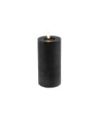 Battery Candle Pillar LED -  Lyon - Black - 7x7,5xH15cm