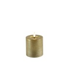 Battery Candle Pillar LED -  Lyon - Gold - 7x7,5xH8cm