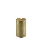 Battery Candle Pillar LED -  Lyon - Gold - 7x7,5xH12,5cm