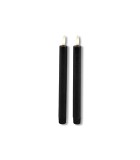 Battery Dinner Candle LED - Lyon - Black 2x2,2xH24cm (2pcs)