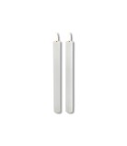 Battery Dinner Candle LED - Lyon - White 2x2,2xH24cm (2pcs)