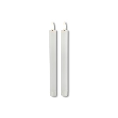 Battery Dinner Candle LED - Lyon - White 2x2,2xH24cm (2pcs)