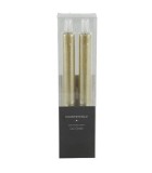 Battery Dinner Candle LED - Lyon - Gold 2x2,2xH24cm (2pcs)