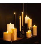 Battery Dinner Candle LED - Lyon - Gold 2x2,2xH24cm (2pcs)