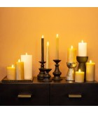 Battery Dinner Candle LED - Lyon - Gold 2x2,2xH24cm (2pcs)