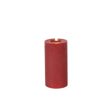 Battery Candle Pillar LED -  Lyon - Red - 7x7,5xH15cm