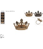 Napkin Ring Set Crown - Gold/Black (4pcs)