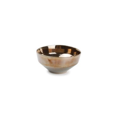 Cereal Bowl Glamm - Brown/Gold 15x7cm