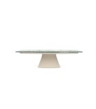 Cake Stand Cyril - Beige With Green Pattern - 32,5X9Cm