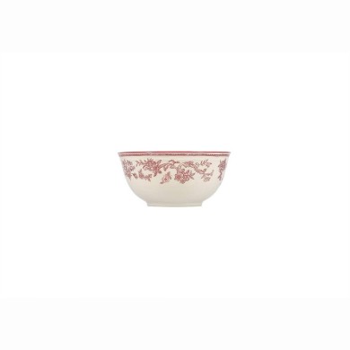 BOWL CYRIL - BEIGE WITH BORDEAUX PATTERN - 15x7CM