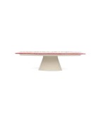 Cake Stand Cyril - Beige With Bordeaux Pattern - 32,5X9Cm