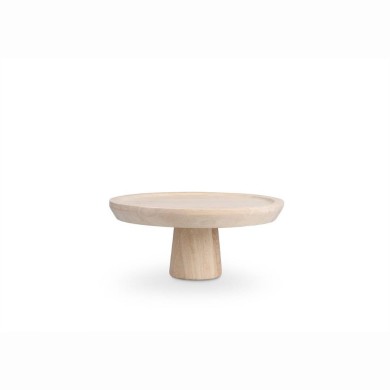 CAKE STAND RURAL MANGO WOOD - NATURAL - 22x9,5CM