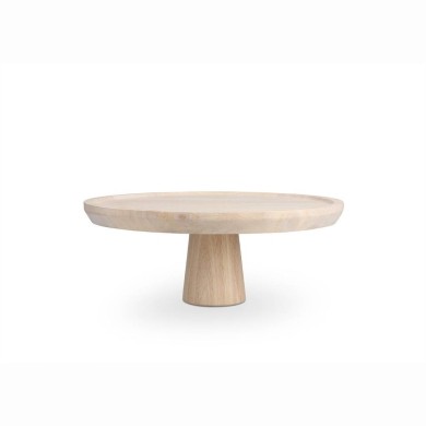 CAKE STAND RURAL MANGO WOOD  - NATURAL - 30x12CM