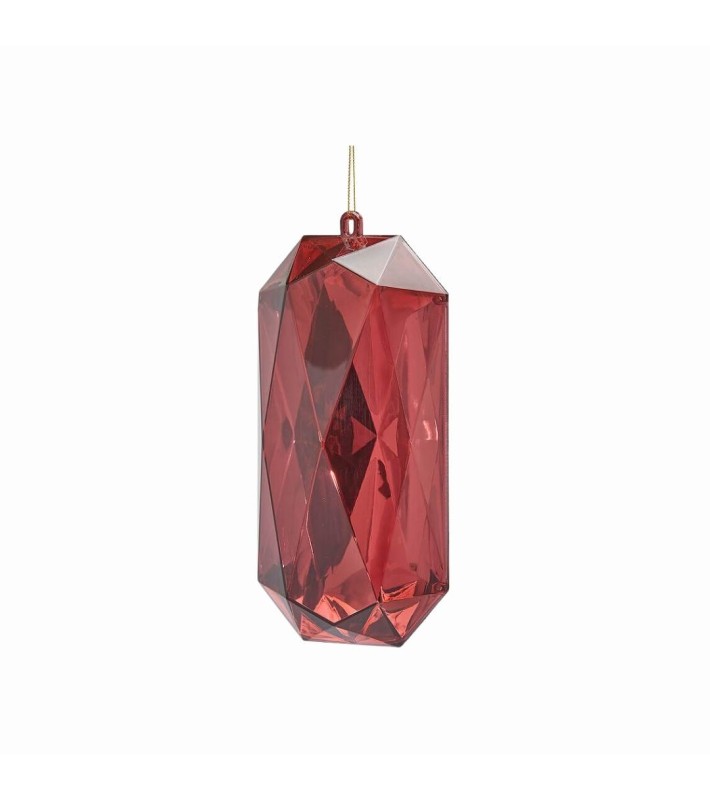 Ornament - Rectangular Diamont - Burgundy - 9,5x7xH19,5cm Ornament - Rectangular Diamont - Burgundy - 9,5x7xH19,5cm