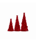 Decorative Tree Set - Bow - Red - 3pcs