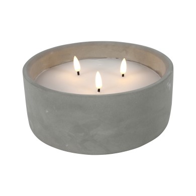 Battery Candle LED -  Patio - Grey - 20x20xH9cm