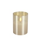 Battery Candle LED -  Lyon - Gold - 7,5x7,5xH10cm