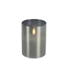 Battery Candle LED -  Lyon - Grey - 7,5x7,5xH10cm