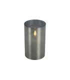 Battery Candle LED -  Lyon - Grey - 7,5x7,5xH12,5cm
