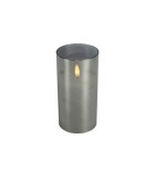 Battery Candle LED -  Lyon - Grey - 7,5x7,5xH15cm
