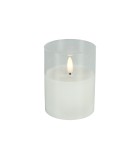 Battery Candle LED -  Lyon - Clear - 7,5x7,5xH10cm