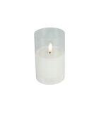 Battery Candle LED -  Lyon - Clear - 7,5x7,5xH12,5cm
