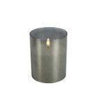 Battery Candle LED -  Lyon - Grey - 10x10xH12,5cm