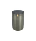 Battery Candle LED -  Lyon - Grey - 10x10xH15cm