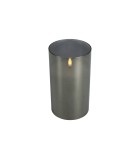 Battery Candle LED -  Lyon - Grey - 10x10xH17,5cm