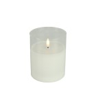 Battery Candle LED -  Lyon - Clear - 10x10xH12,5cm