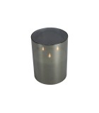 Battery Candle LED -  Lyon - Grey - 15x15xH20cm