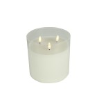 Battery Candle LED -  Lyon - Clear - 15x15xH15cm