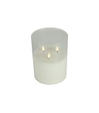 Battery Candle LED -  Lyon - Clear - 15x15xH20cm