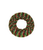 Decorative Wreath - Boule - Multicolor - with LED - 20x20xH120cm
