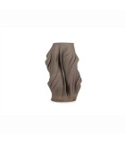 DECORATIVE VASE VEA- SATIN BROWN - 20x20x28,5CM