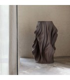 DECORATIVE VASE VEA- SATIN BROWN - 20x20x28,5CM