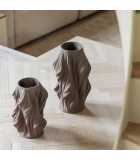 ΔΙΑΚΟΣΜΗΤΙΚΟ ΒΑΖΟ VEA - ΣΑΤΙΝ ΚΑΦΕ - 22,5x22,5x37ΕΚ