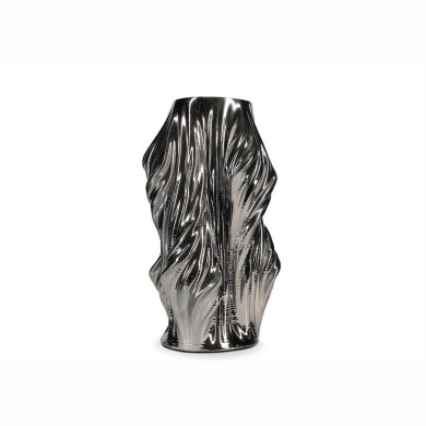ΔΙΑΚΟΣΜΗΤΙΚΟ ΒΑΖΟ VEA - ΣΑΤΙΝ ΑΣΗΜΙ - 22,5x22,5x37ΕΚ