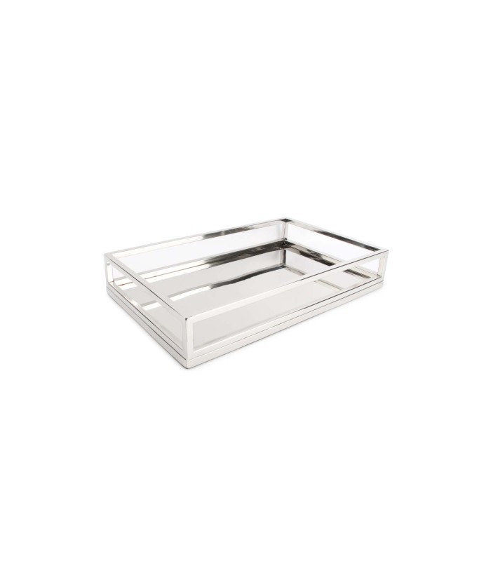 Decorative Tray - Digna - Silver - 39.5x24.5xH7cm Decorative Tray - Digna - Silver - 39.5x24.5xH7cm