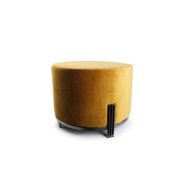 Pouffe Misa - Velvet Yellow 55x40cm