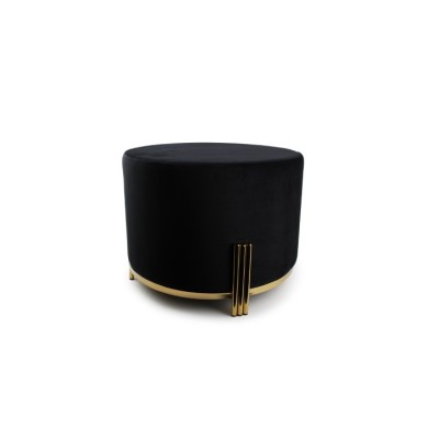 Pouffe Misa - Velvet Black 55x40cm