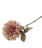 Artificial Dahlia Flower - Grey - 13x13x57cm