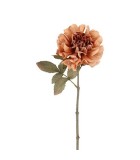 Artificial Dahlia Flower - Light Brown - 13x13x57cm