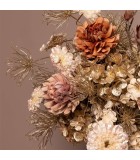 Artificial Dahlia Flower - Light Brown - 13x13x57cm