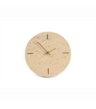 TABLE CLOCK ZONE - TRAVERTINE BEIGE - 20CM TABLE CLOCK ZONE - TRAVERTINE BEIGE - 20CM